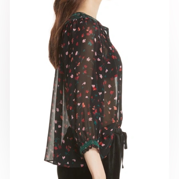 Joie Gontilda Silk Floral Long-Sleeve Top - Picture 3 of 10